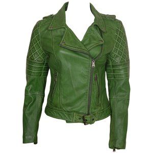 CLASSIC WOMEN’S MOTORCYCLE LEATHER BIKER JACKET